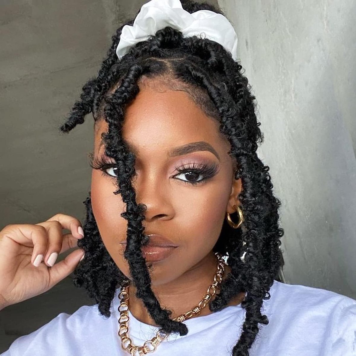 30,5 cm Butterfly Faux Locs Crochet Hair 6 Pack Pre-Looped Distressed Extensions Synthetic Braids 1B#