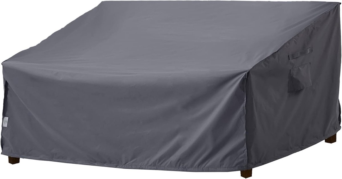 Outdoors Garden Sofa Covers Waterproof Outdoor UV Resistant Eco-friendly Fabric Deep Seat Couch Covers, 178x99x61/89cm,Grey