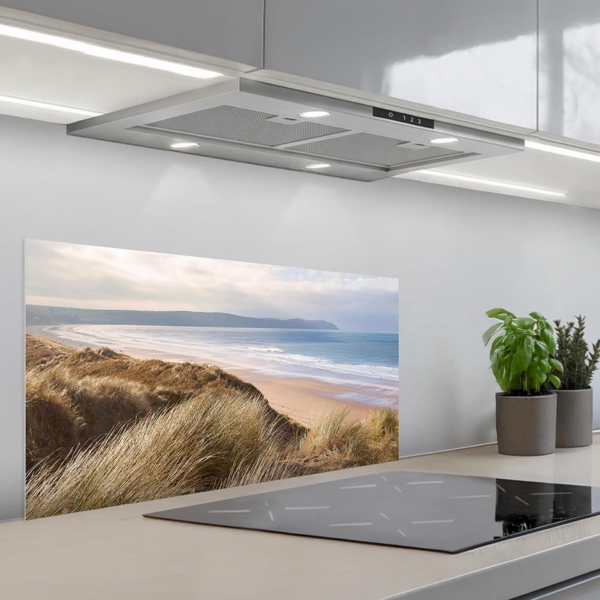 keukenachterwand 45x90 cm zelfklevend keuken decoratie accessories home kitchen spatscherm Duin - Strand - Water