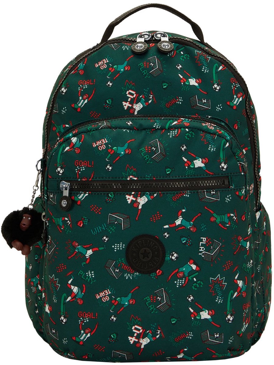 Kipling Seoul Lap Rugzak School - 15 laptopvak - soccer print