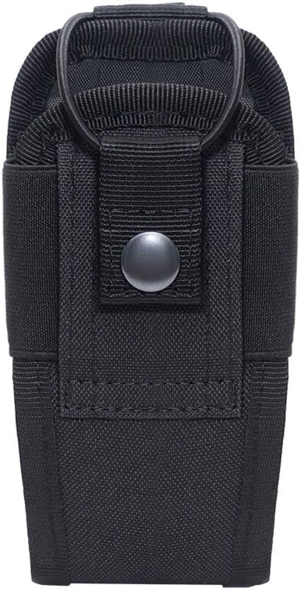 Radio-houder, tas voor tactische walkietalkietas, gemakkelijk te reinigen, gemaakt van nylon, waterdichte radio-houder voor riemen tot 10 cm breedte, Zwart, Classique