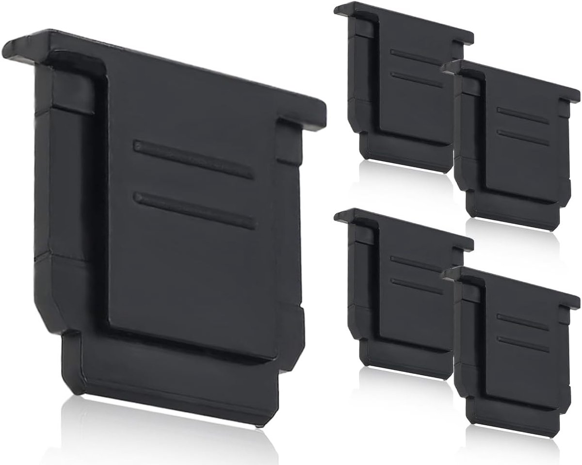 SnelShoppen - 4-Pack Veiligheid Schoenhoezen Accessoire voor Camera Hot Shoe Bescherming, Zwart, Compatibel met A6000 A6600 A7RM4 A7III A7M3 6400 A7C