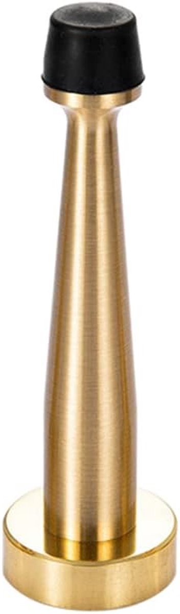 Deurstopper Koper - Wandmontage Deurstop - Stil Deur Gebruik - Rubberen Bufferkop - 80 mm - Koperkleur