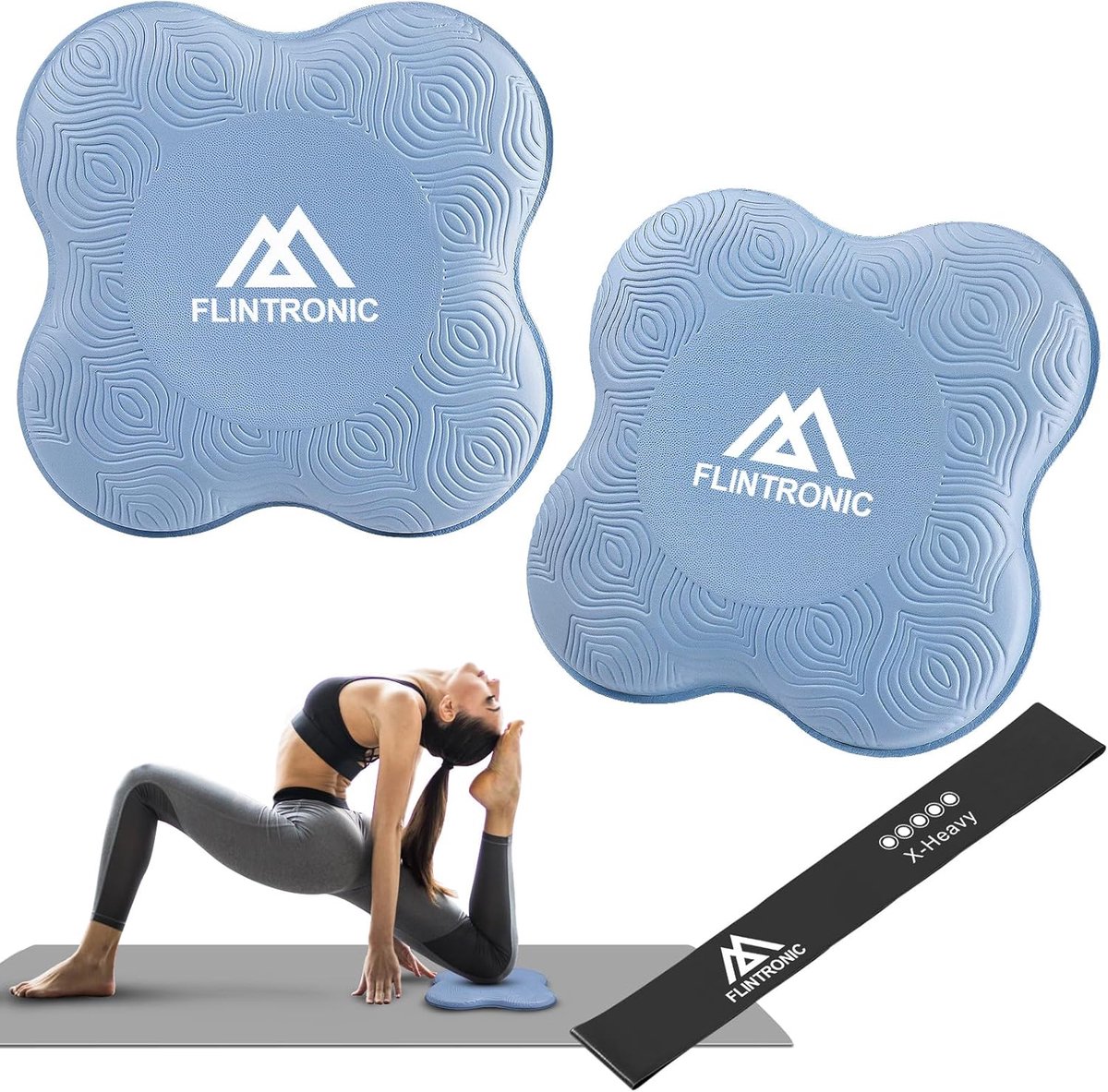 SnelShoppen - Yoga Knie Pads Set van 2 Antislip Yoga Mat Ondersteuningskussens Sportbalanskussens Lichtgewicht Comfortabel voor Knieën, Handen, Polsen