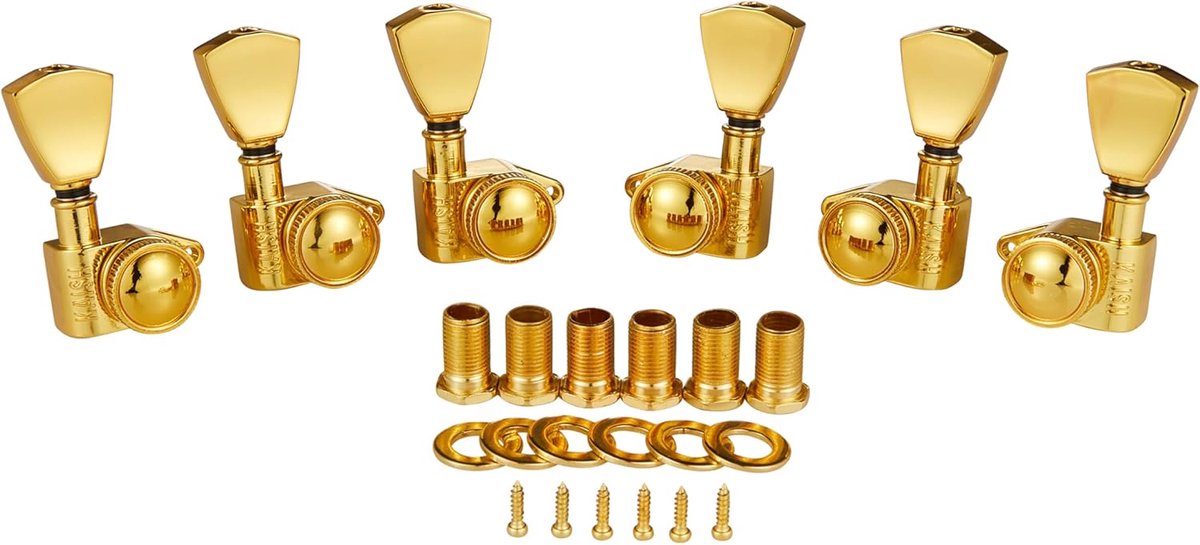 Gitaar stemmechanieken 3 per zijde - Locking tuners goud - Keystone handvat - ShopVlot