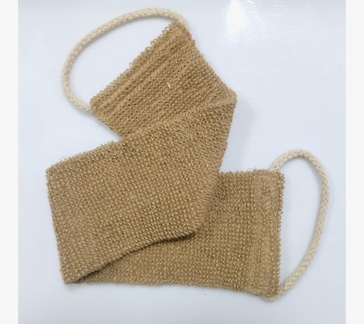 SnelShoppen - Jute Scrubber Lichaamsverzorging, Natuurlijke Douche Spons, 70 x 8 cm, Biologisch Afbreekbaar, Herbruikbaar, Vegan, Ideaal voor Douche e