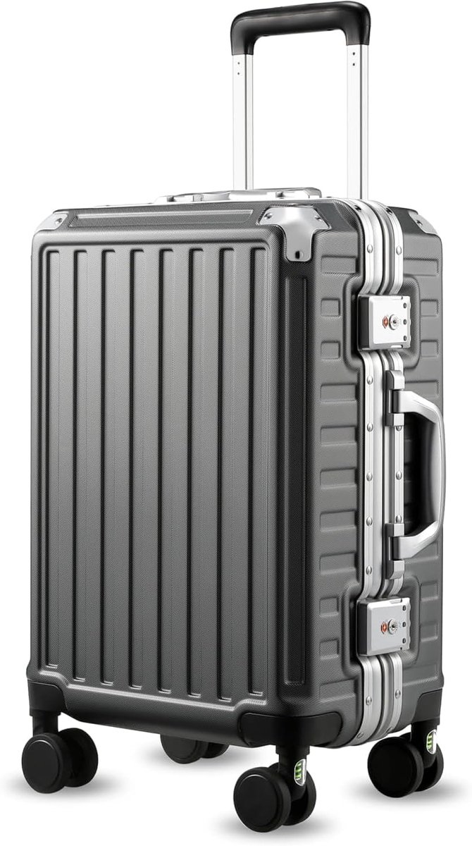 Trolley koffer 55cm - hard koffer met aluminium frame - met wielen - ideaal voor reizen - ShopVlot
