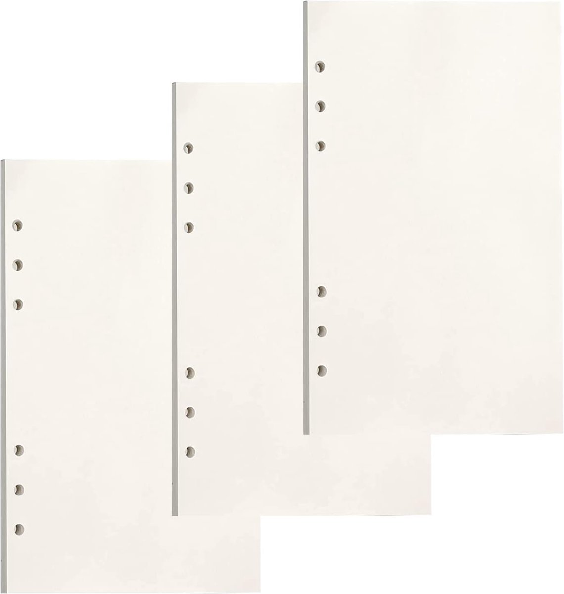 3 Pack A6 blanco vullingen papier 135 vellen/270 pagina's hervulbaar 6-Ring Binder Planner Inserts Geponst Papier