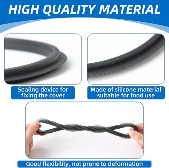 Sealing ring voor mixer, geschikt voor Monsieur Cuisine Connect en Smart, BPA-vrij silicone, vervangingsonderdeel voor keukenaccessoires, duurzame en flexibele afdichting — afbeelding 3