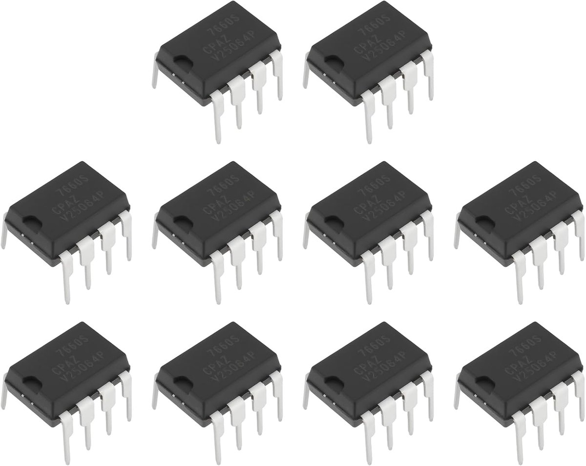 10Pcs Icl7660 Icl7660S Icl7660Scpaz Cmos Spanning Converter Ic Pdip-8