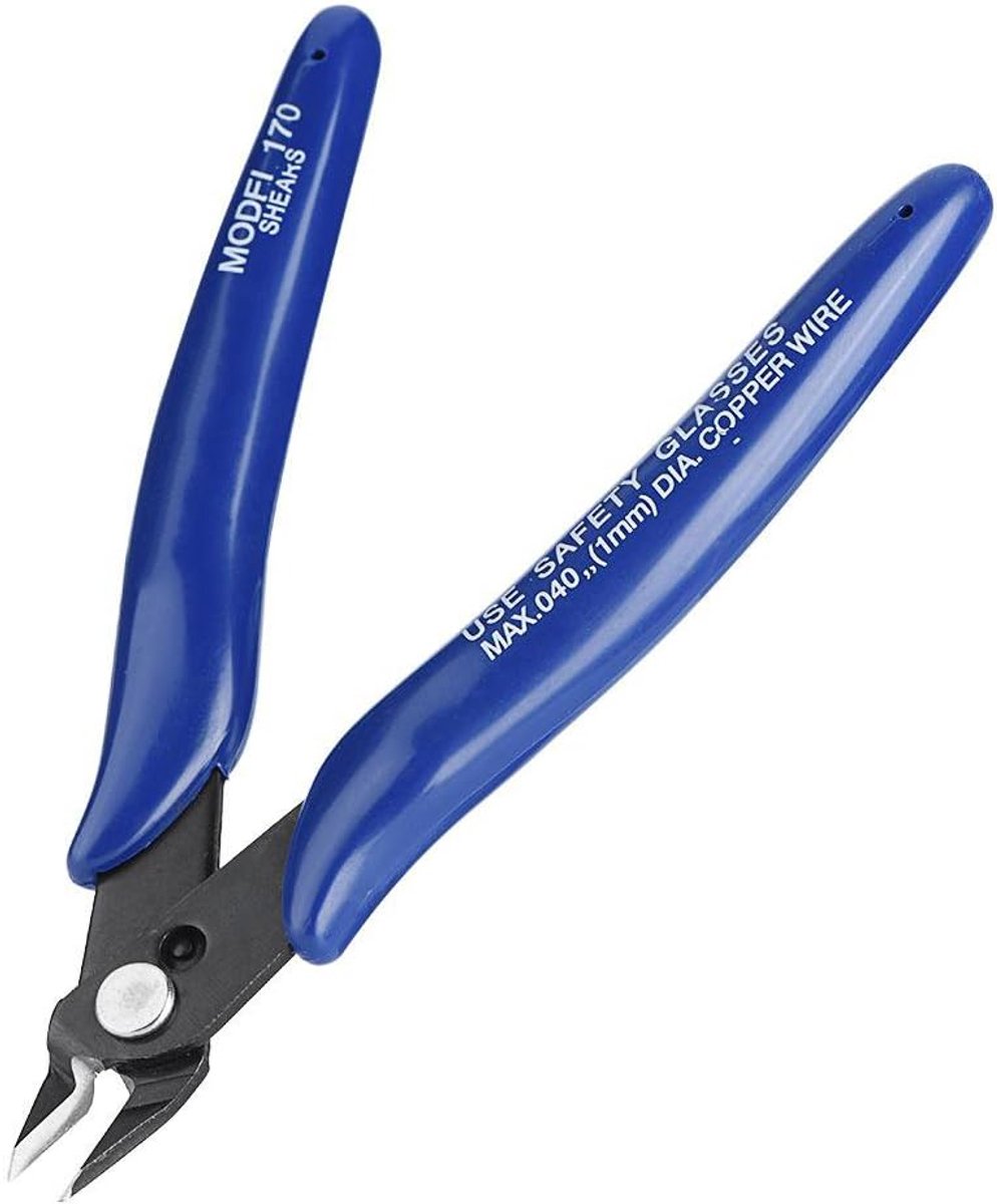 Precision nippers - diagonale zijknippers - lichte veermechanisme - ideaal voor 0.1 mm metaaldraad - ShopVlot
