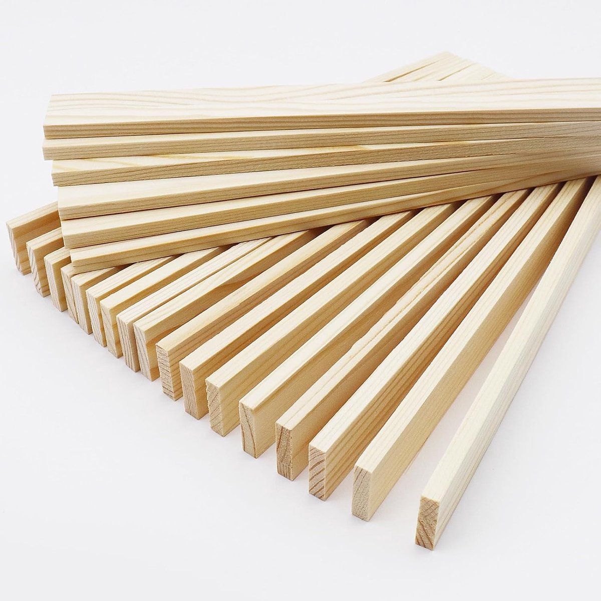 Houten blokken om te knutselen, vierkant, van grenenhout, 200 x 20 x 5 mm, voor knutselen, decoreren en modelbouw