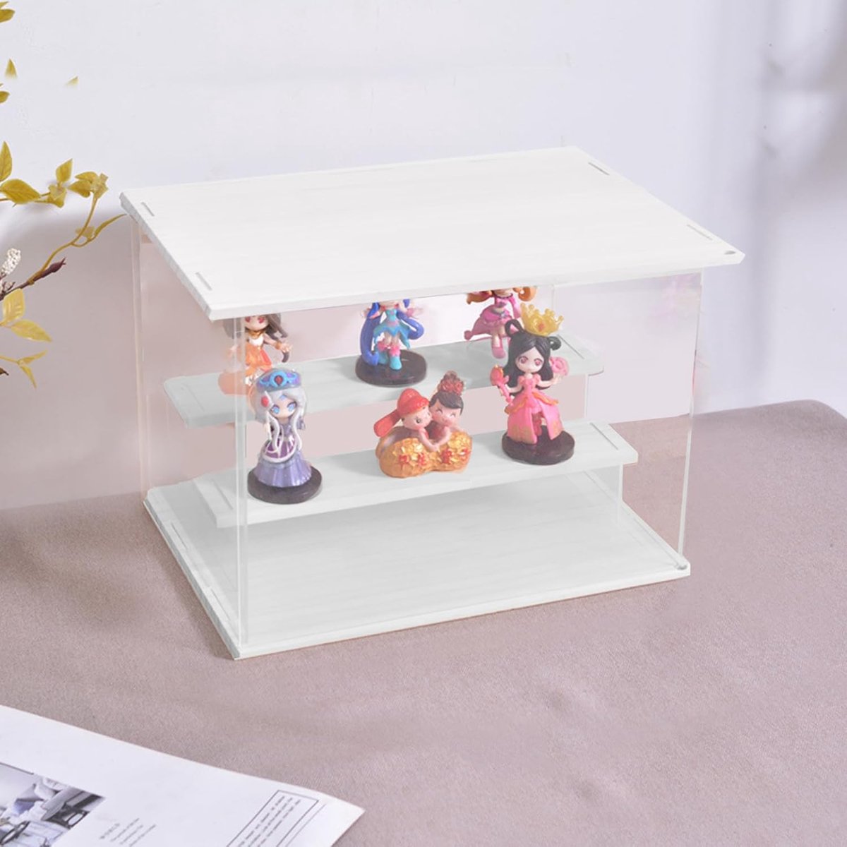 Acryl vitrine showcase vitrine transparante display case vitrine showcase acryl vitrine box voor Lego, modelauto, verzamelobjecten, miniatuurfiguren, stofdichte bescherming, 30,5 x 18 x 21,8 cm