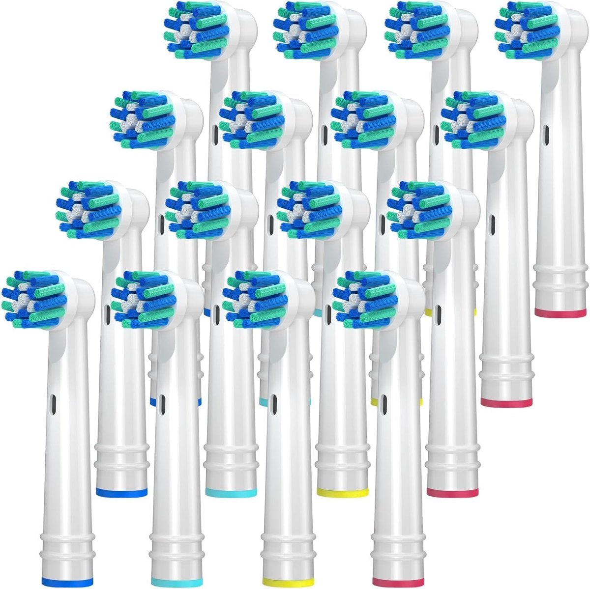 Cross Action Opzetborstels Voor Oral B Elektrische Tandenborstel, 16 stuks Vervangingsborstelkoppen voor Oral B, tandenborstelkoppen voor Professional Care Vitality Pro Smart Genius