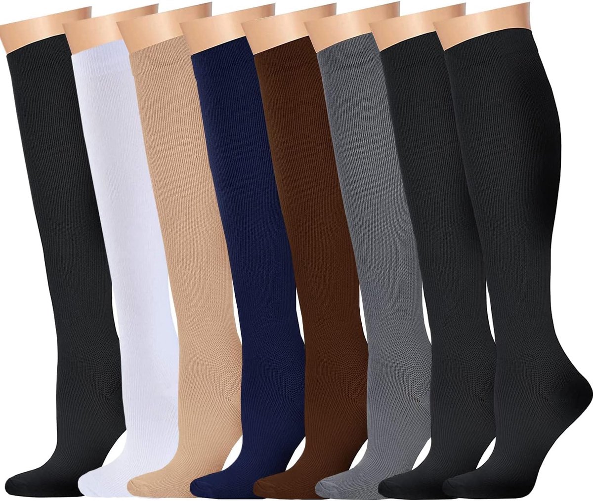 Sokken Dames Heren(15-20mmhg) Compressiekousen voor medische,circulatie & herstel, verpleegkunde reizen & vlucht sokken - Running & Fitness