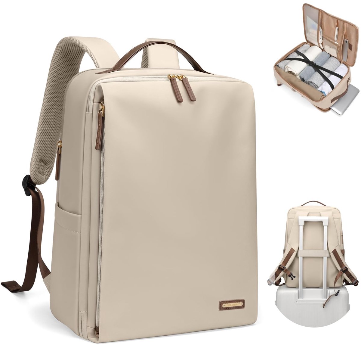 Omgoods - Stijlvolle Rugzak voor Dames Geschikt voor 17.3 Inch Laptop
