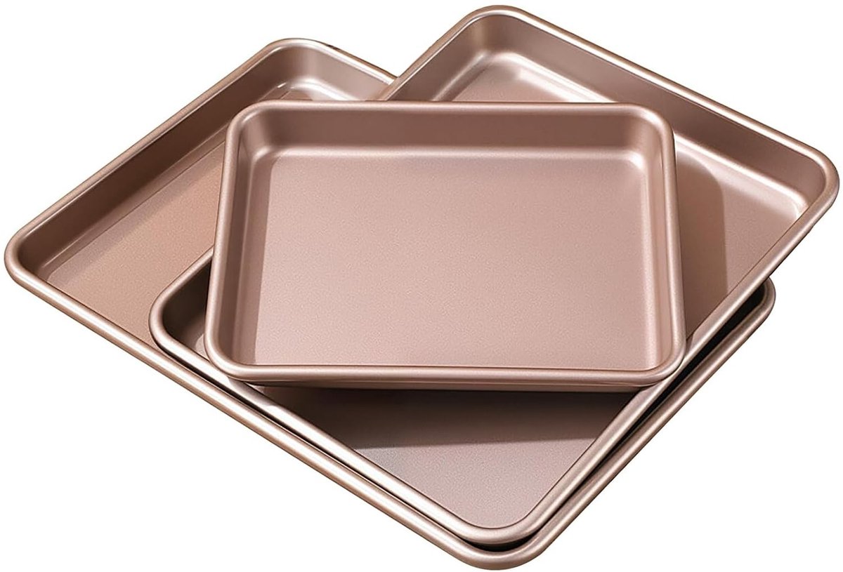 Omgoods - Set van 3 Non-Stick Bakplaten - Voor Bakken en Roosteren