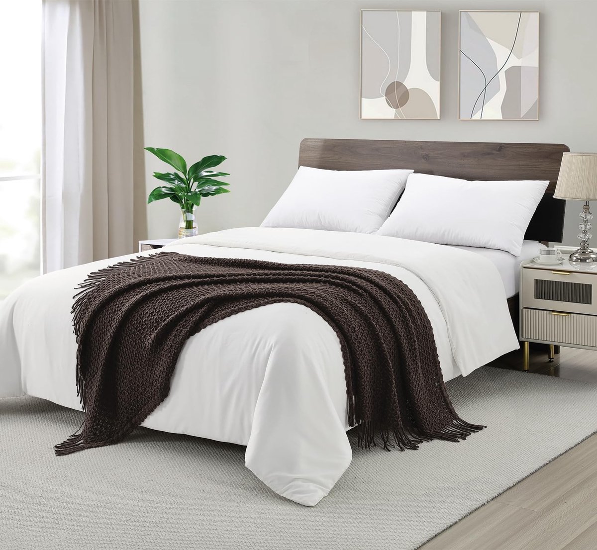 Omgoods - Boho Gehaakte Deken voor Sofa en Bed, Warm en Zacht