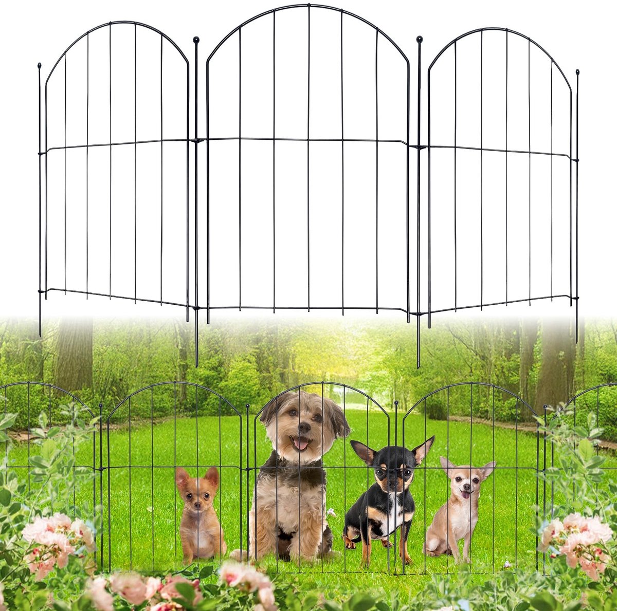 Omgoods - Decoratieve Tuinfence Set van 20 Stuks voor Bloembedden en Dierenbescherming