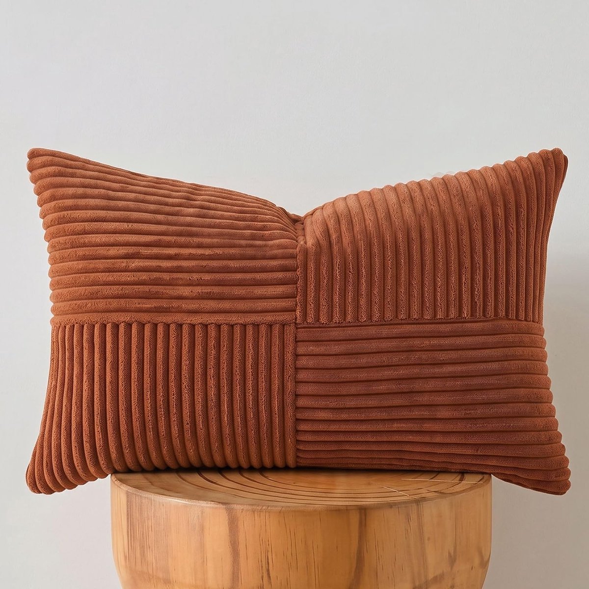 Omgoods - Rust Rood Kussenhoes 30 x 60 cm van Zacht Katoen