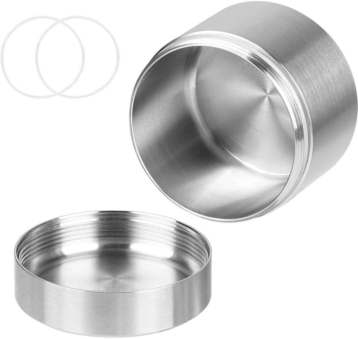 Omgoods - 25ml RVS Sealing Box, Mini Portable Opbergdoos voor Thee, Pillen en Meer