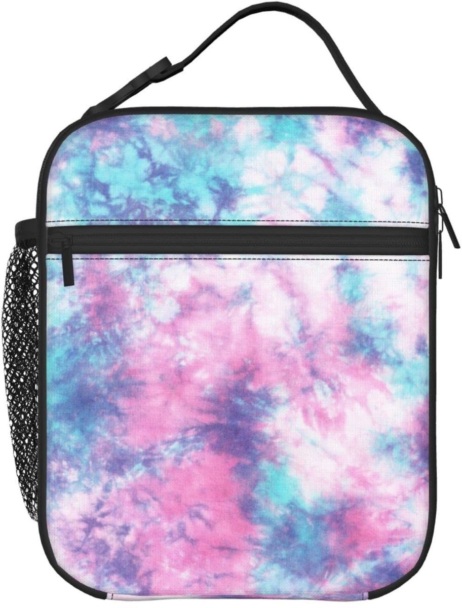 Omgoods - Herbruikbare Lunchtas - Pastel Tie Dye Isolerende Maaltijdtas
