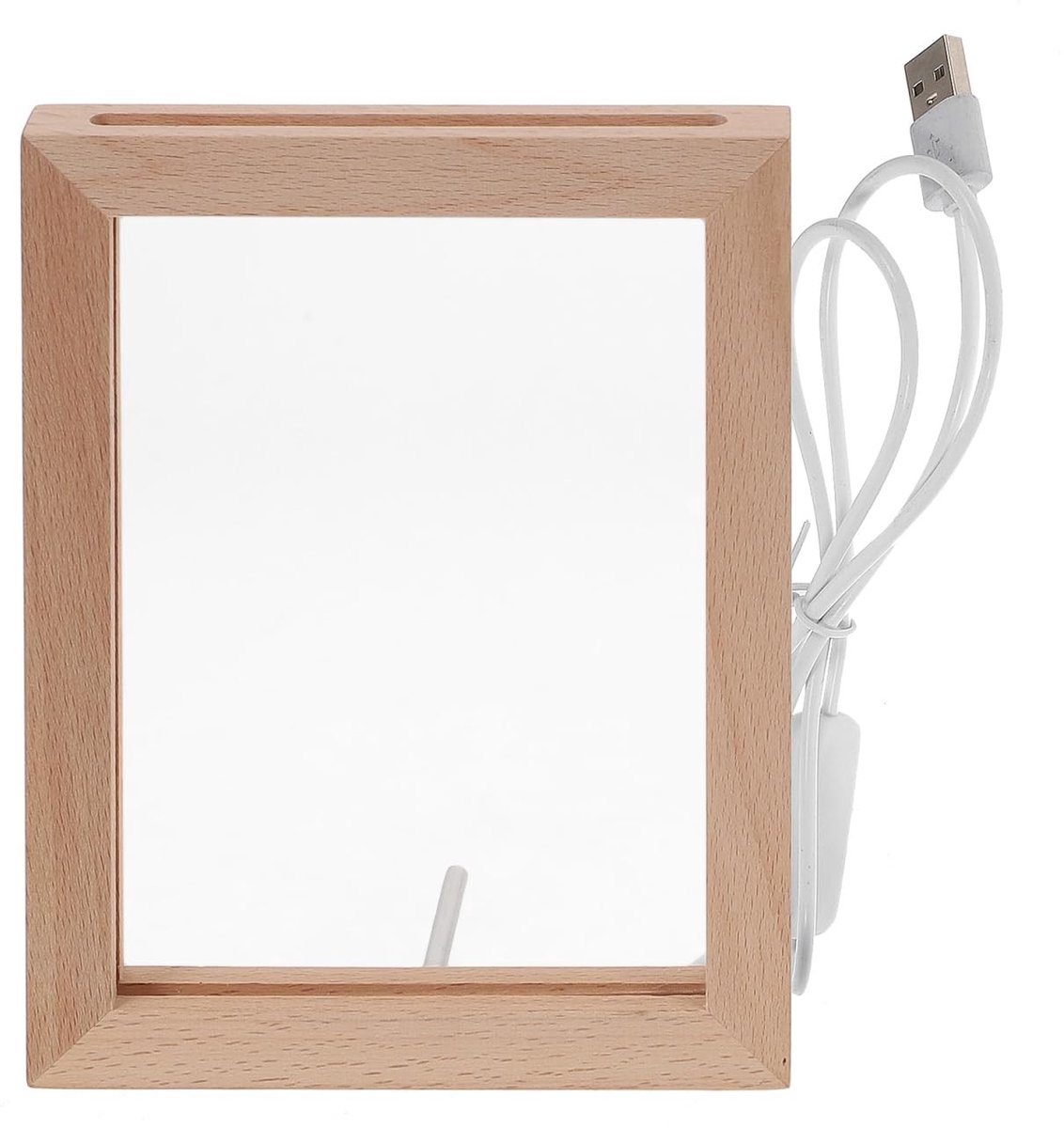 Omgoods - Verlichte Houten Fotolijst met LED Nachtlamp - Creatief Cadeau voor Thuis