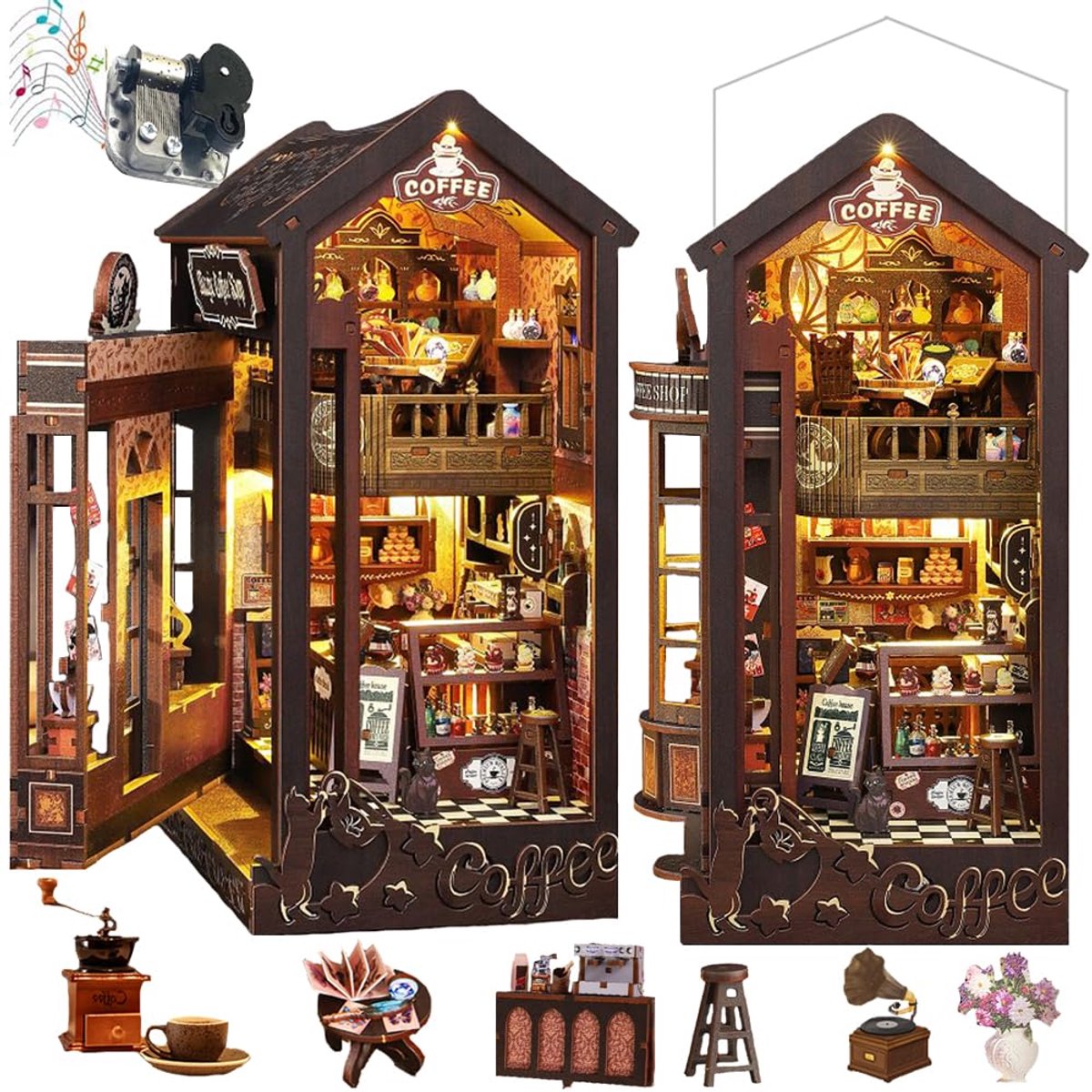 Omgoods - DIY Book Nook Kit - Miniatuur Huiskit voor Volwassenen