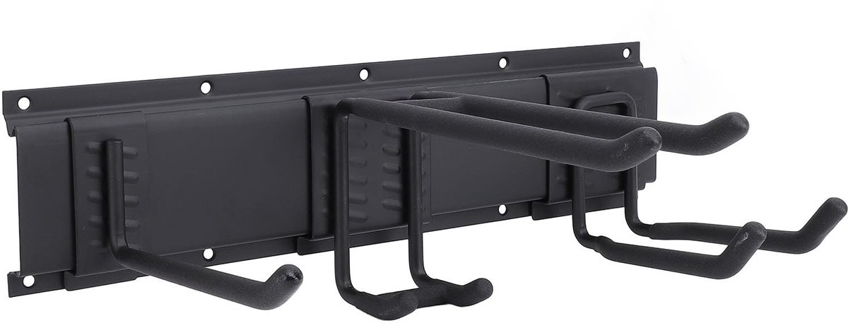 Omgoods- Gereedschap Organizer Wandmontage - Stalen Opbergrek met 7 Haken - Garagemuuropslag - Tuingereedschap - Weerbestendig - Eenvoudig te installeren