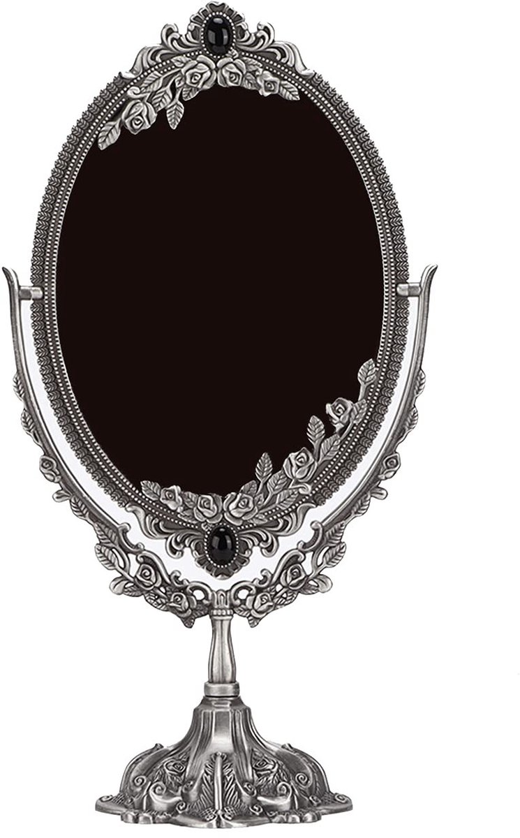 Omgoods - Vintage Handspiegel - Dubbelzijdige Makeup Mirror met Retro Design
