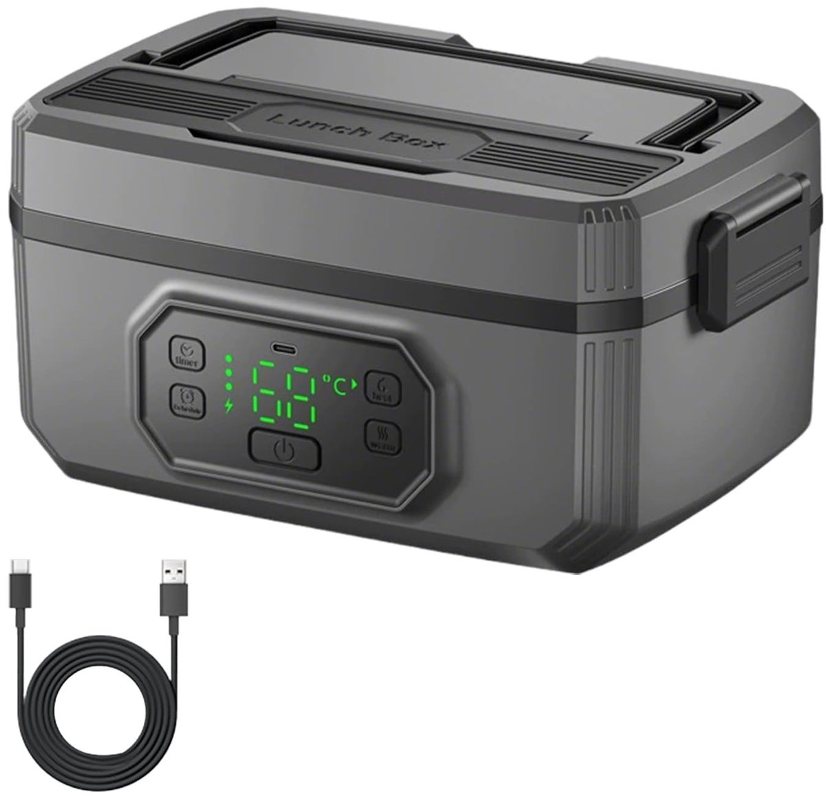 Omgoods - Draagbare Elektrische Lunchbox met Verwarmfunctie voor Werk en Camping