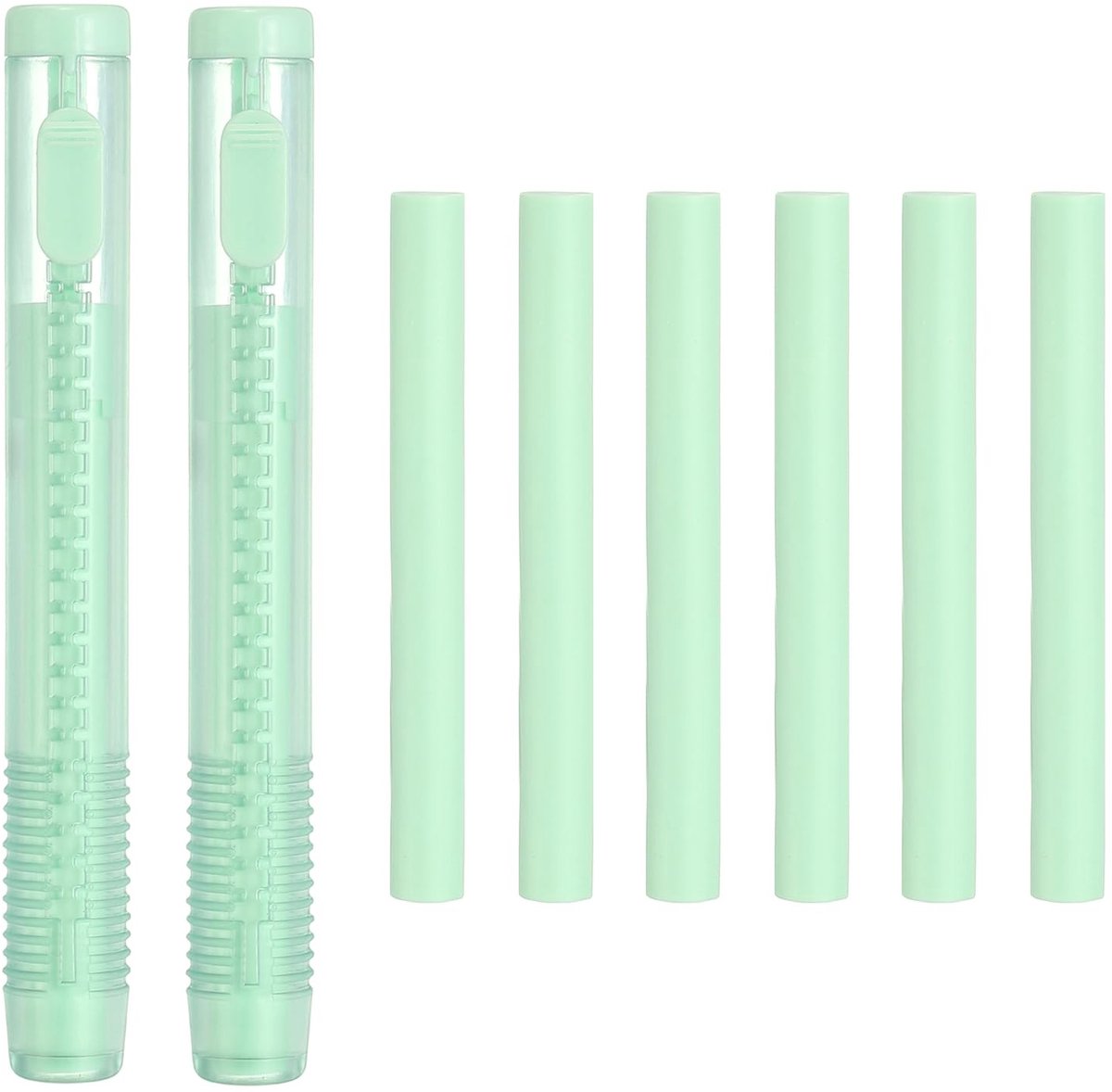 Omgoods - Set van 8 Intrekbare Gummen (Groen)