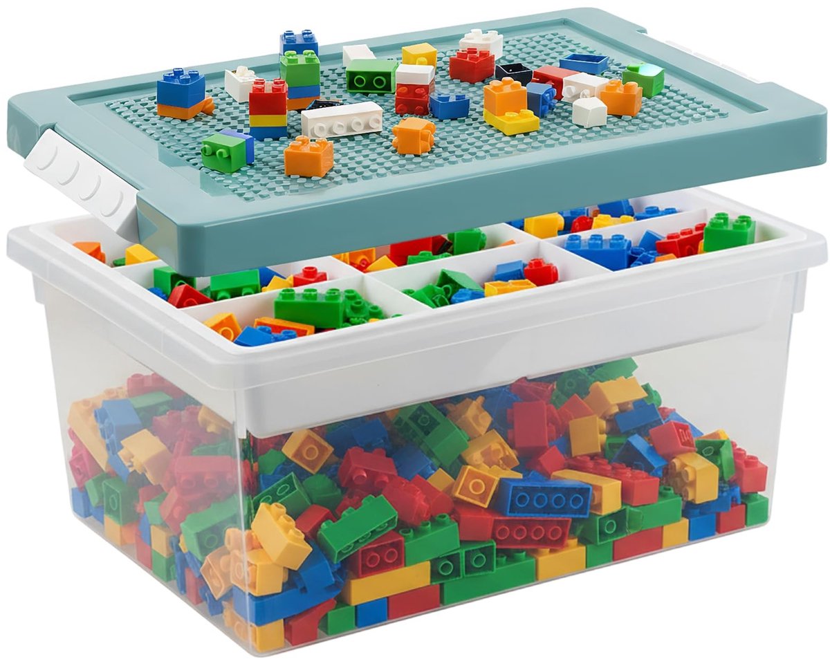 Omgoods - Opbergdozen voor Lego met Verwijderbare Lade en Deksel