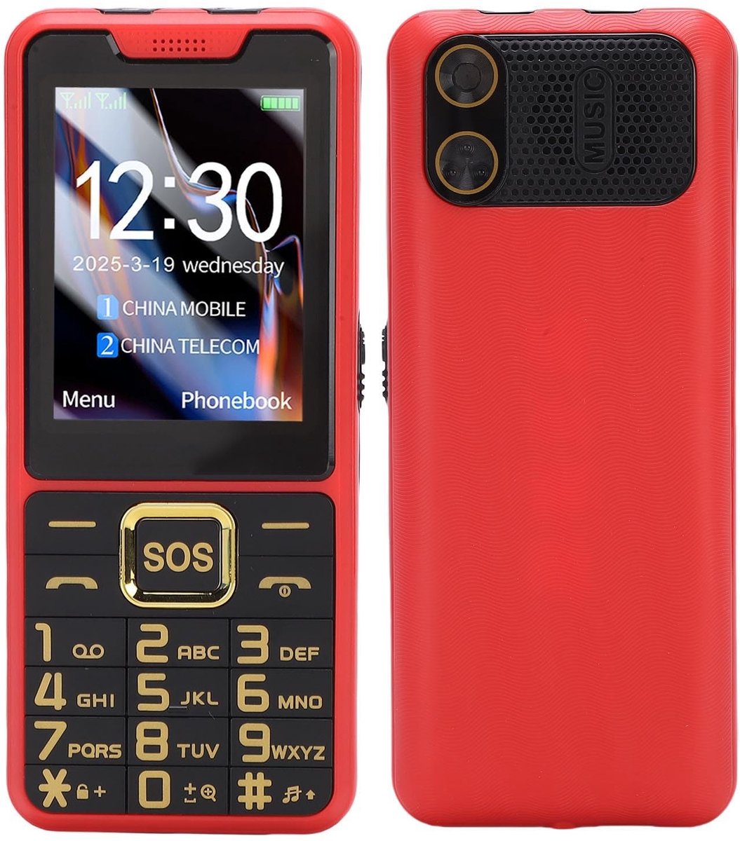 Omgoods - 4G Mobiele Telefoon voor Senioren - 2.6 Inch HD Scherm