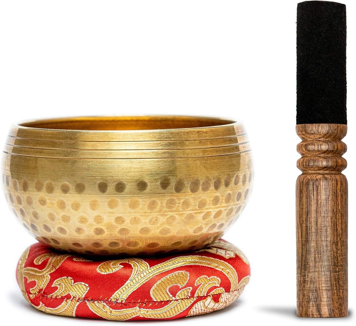 Omgoods - Originele Tibetaanse Klankschaal met Kussen en Klopper - 15 cm