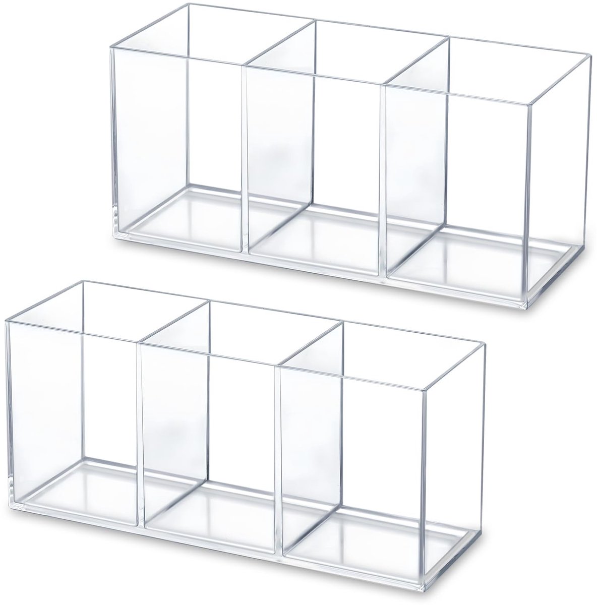 Omgoods- Make-up Borstel Houder - Bureau Organizer - Pennenhouder - Acryl Caddy - Minimalistisch Design - Eenvoudig te Reinigen
