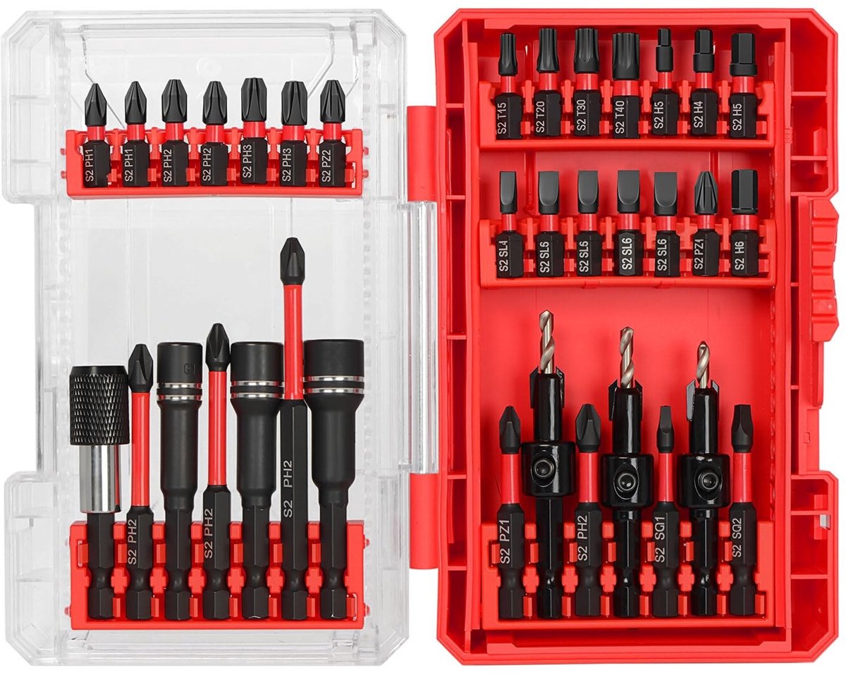 Omgoods - 35-delige Schroevendraaierset met Opbergdoos en Magnetische Bits