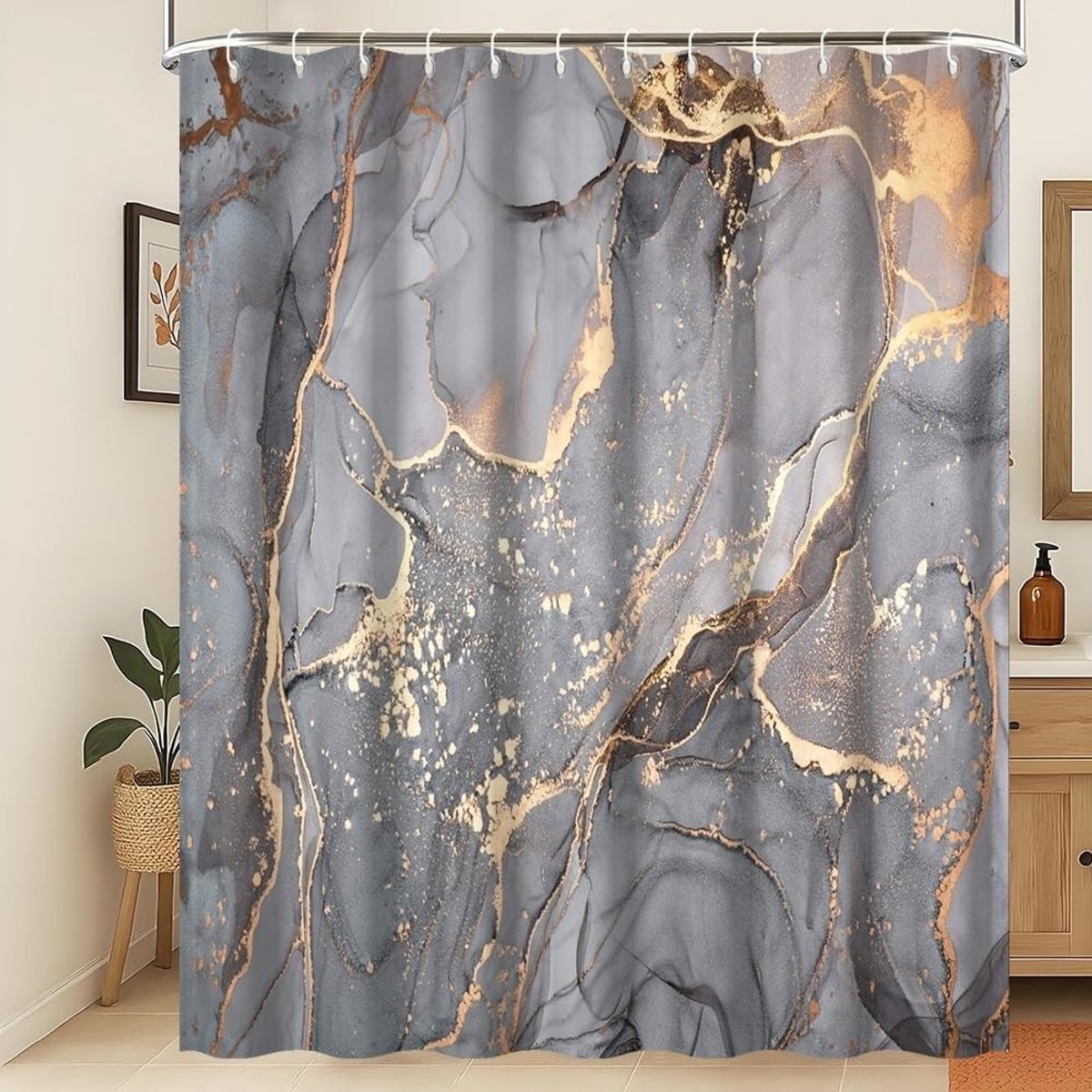 Omgoods - Moderne Marmeren Douchegordijn Waterdicht 180x220cm