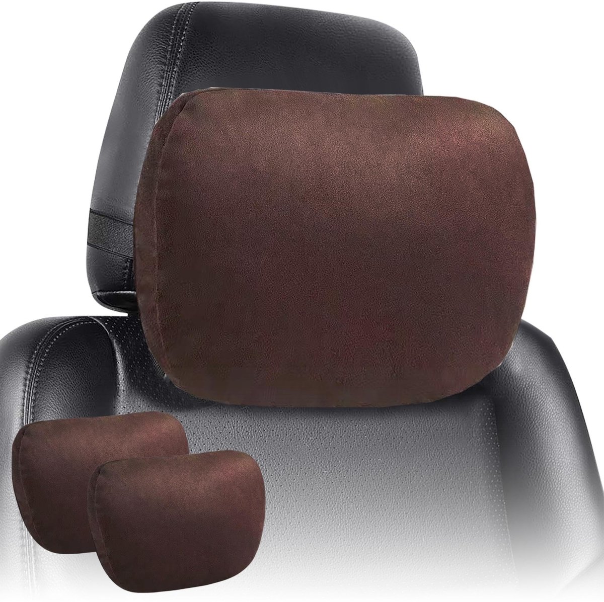 Omgoods - 2 Stuks Ergonomische Hoofdkussens voor in de Auto