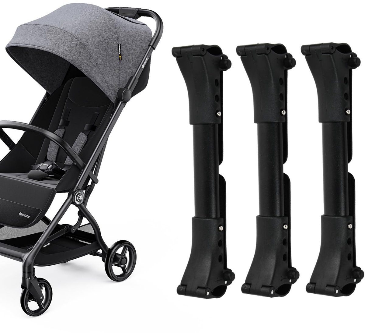 Omgoods - 3 Stuks Verstelbare Aansluitingen voor Kinderwagens