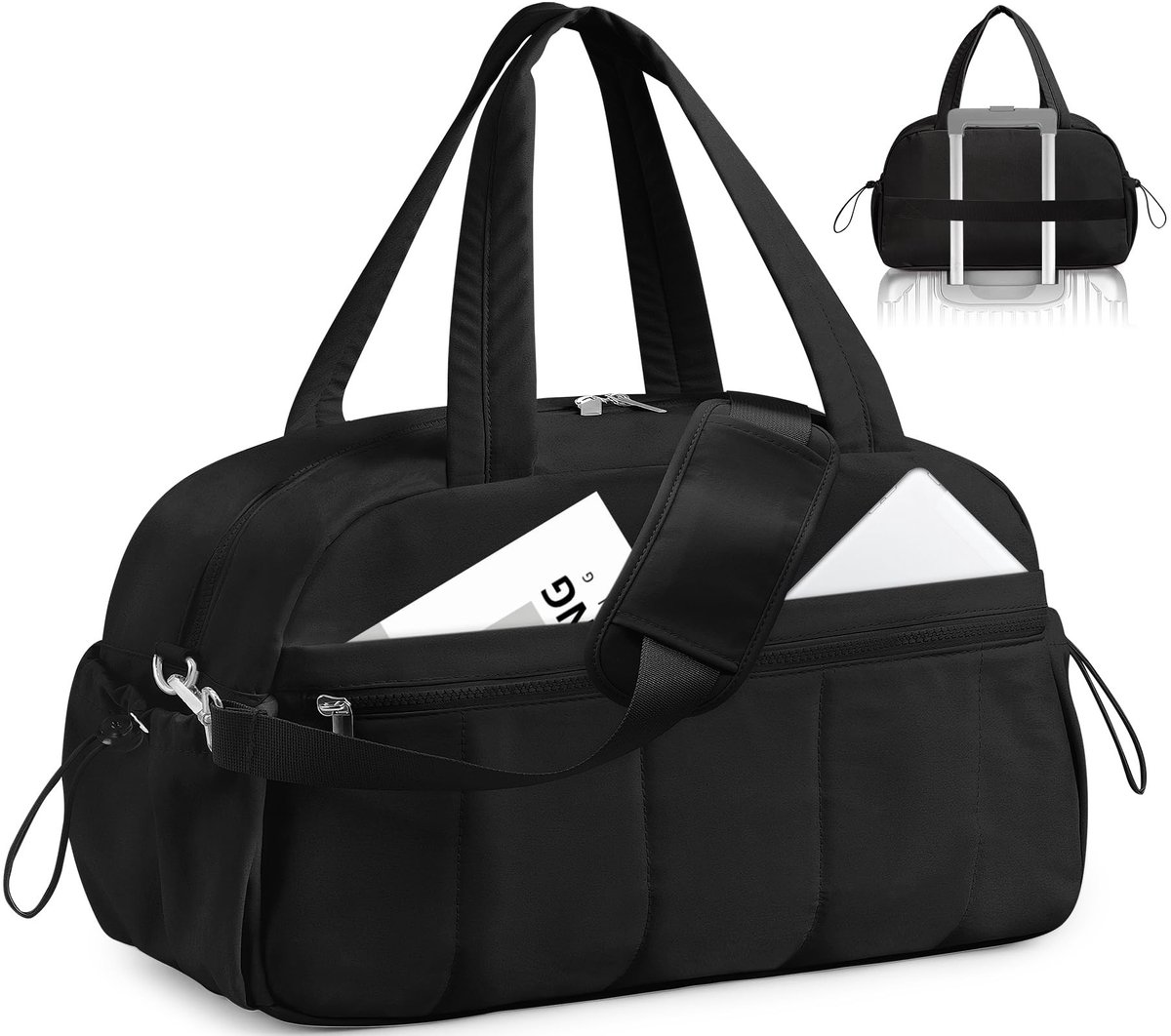 Omgoods - Vrouwelijke Duffle Bag met Wet Compartment - Lichtgewicht Reistas 24L