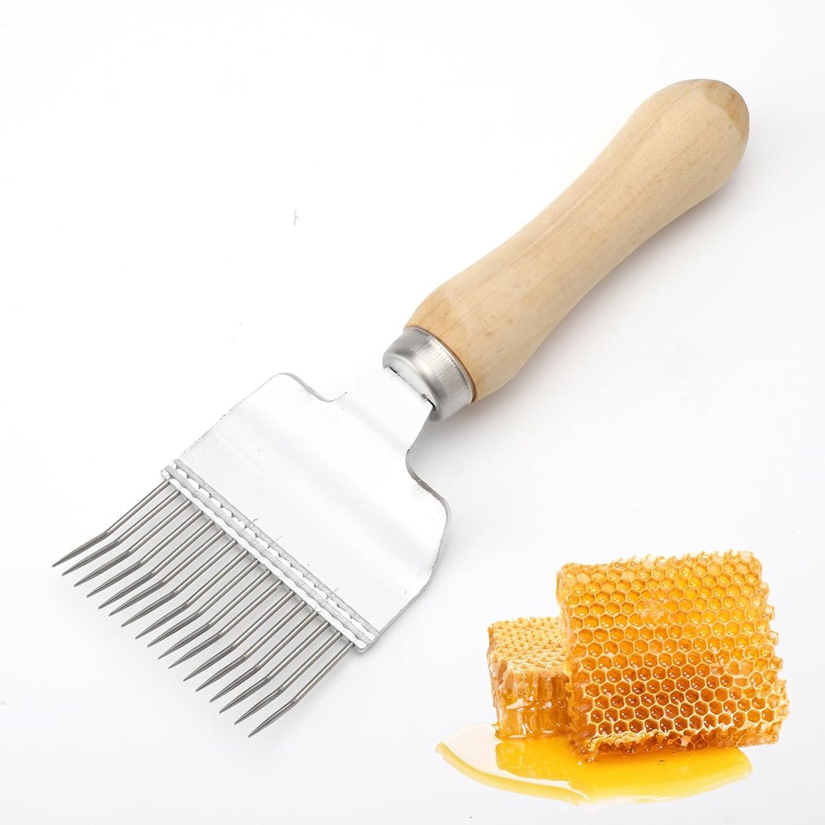 Bijen Honing Ontdekkingsvork, Roestvrij Staal Imker Accessoires, Bijenteelt Accessoires, Bijen Vork Honing Kam, Imkerij Apparatuur Gereedschap, Bijen Vork Honing Kam voor Imkers