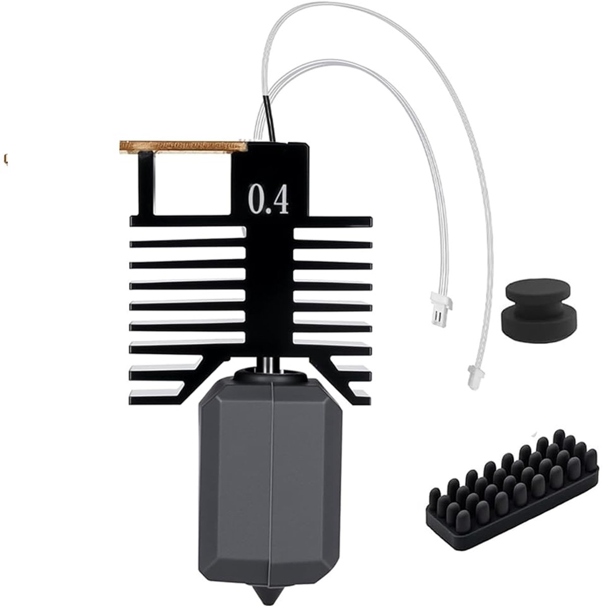 Hotend 0,4 mm mondstuk van gehard staal, compatibel met Snapmaker U1 3D-printer, keramische snelle verwarming extruder Hot End met siliconen borstel, siliconen afdekking en anti-verliesafdichting