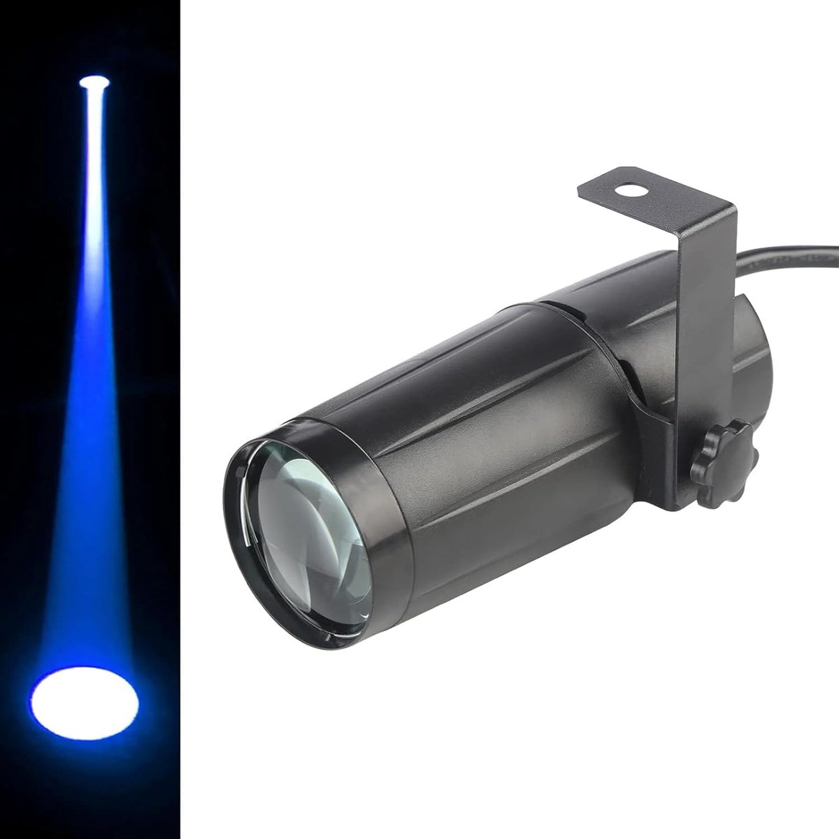 Pinspot 3W DJ-effectlicht, blauwe puntstraler, mini lichtstraal, lamp voor feest, club, bar, podium, voor disco-bollen om DJ-podiumverlichting op te hangen