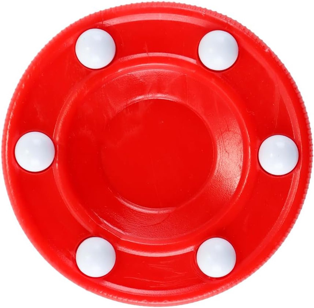 – Puck Pro, 6-knops constructie, 8 cm rode gladde oppervlakken, alle temperaturen – Inline- en straathockey