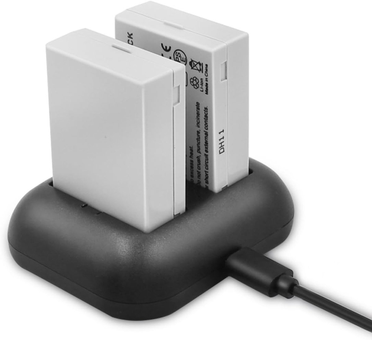 Vervangende Batterij en Snellader voor Canon LP-E8, Geschikt voor EOS Rebel T2i, T3i, T4i, T5i en Meer, Ideaal voor Fotografie en Videografie