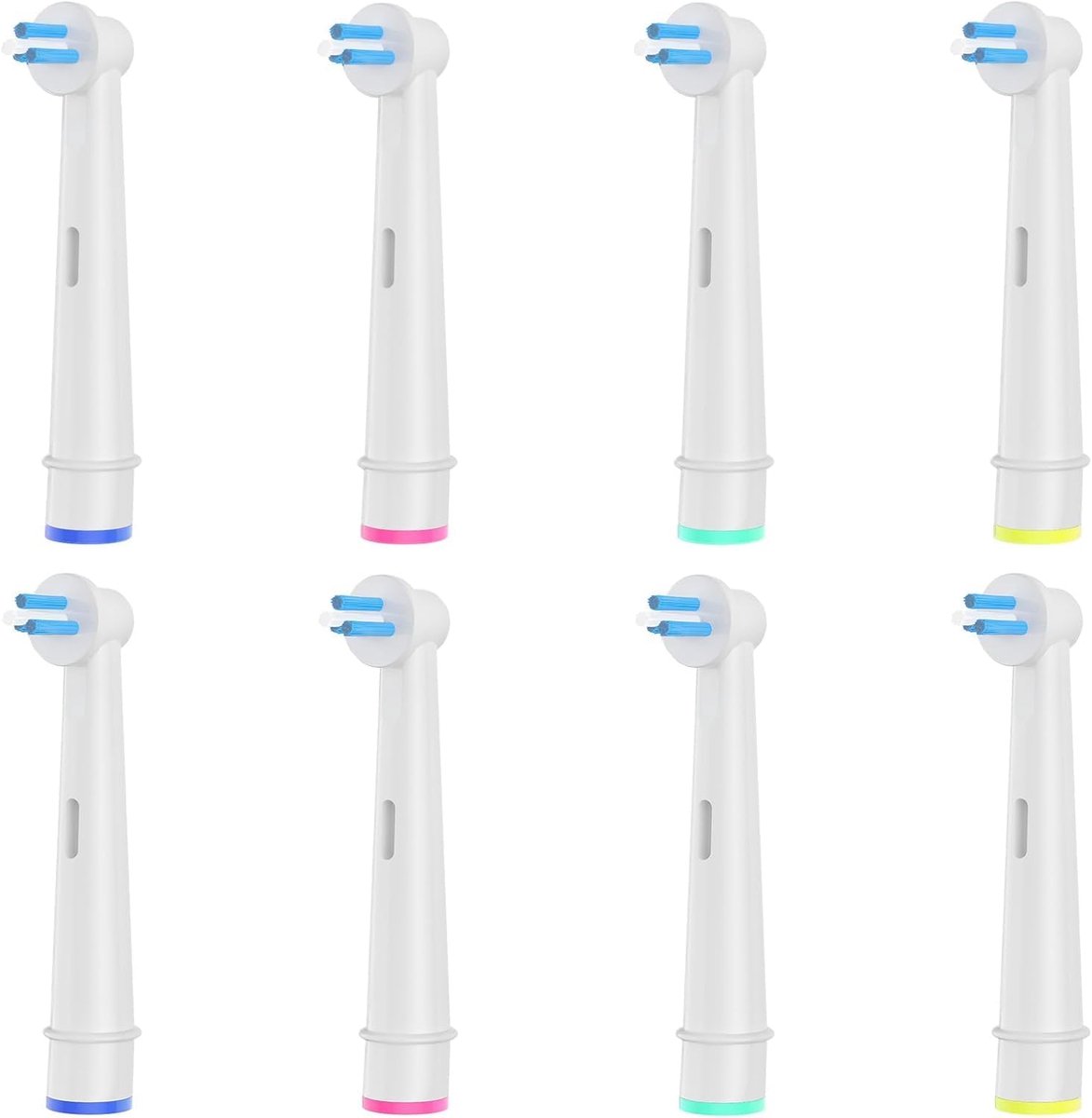 8 stuks Oral B opzetborstels, compatibel met Oral B elektrische tandenborstel – ideaal voor het reinigen van tandvleeslijnen, bruggen en implantaten, zachte tandenreiniging