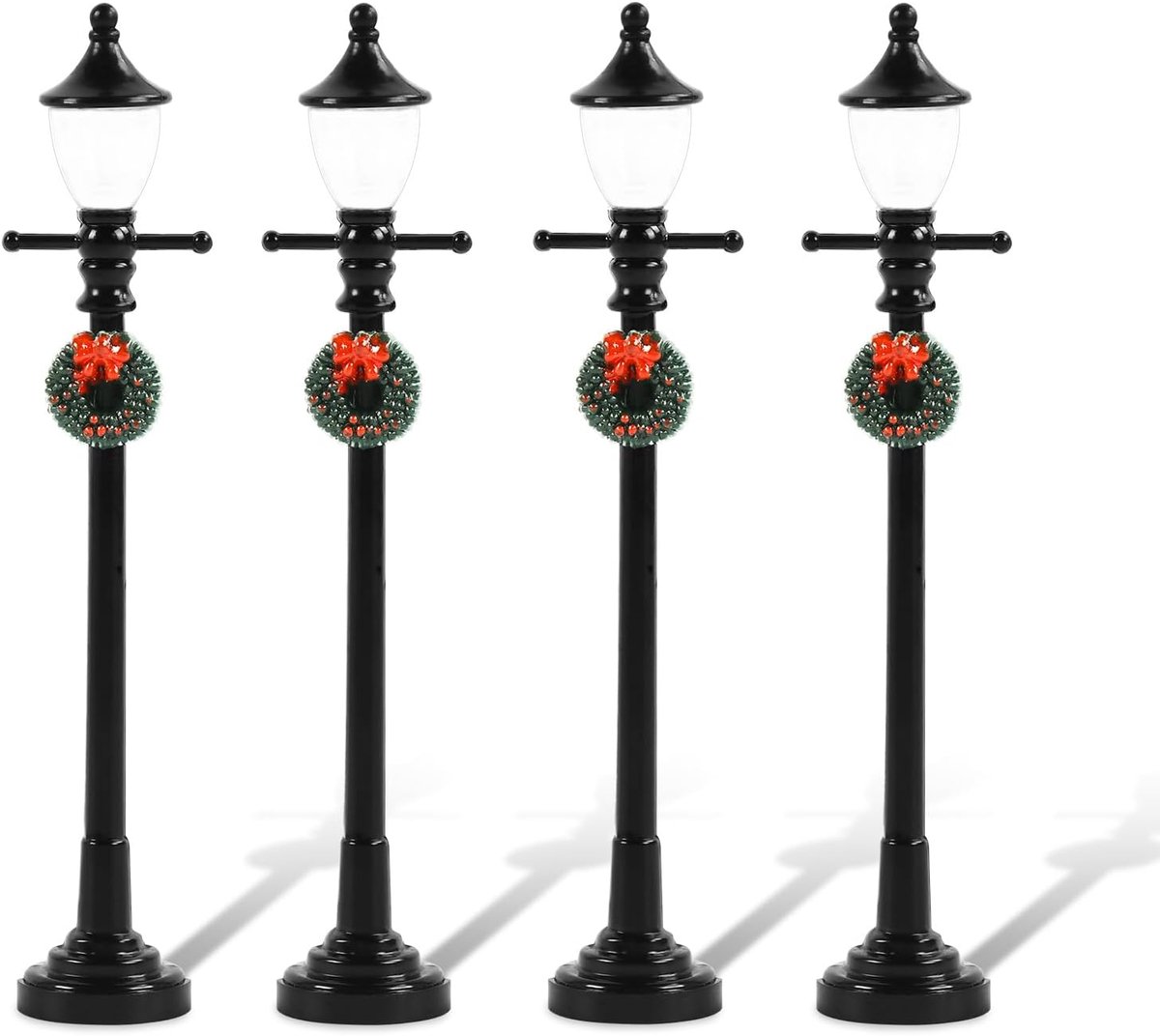 Miniatuur straatlantaarn, 4 stuks, kabouteraccessoires, mini-poppenhuis accessoires, modelbouw, feeëntuin, accessoires, tuindecoratie, ornament, modelspoorweg, spoorweg decoratie (B2)