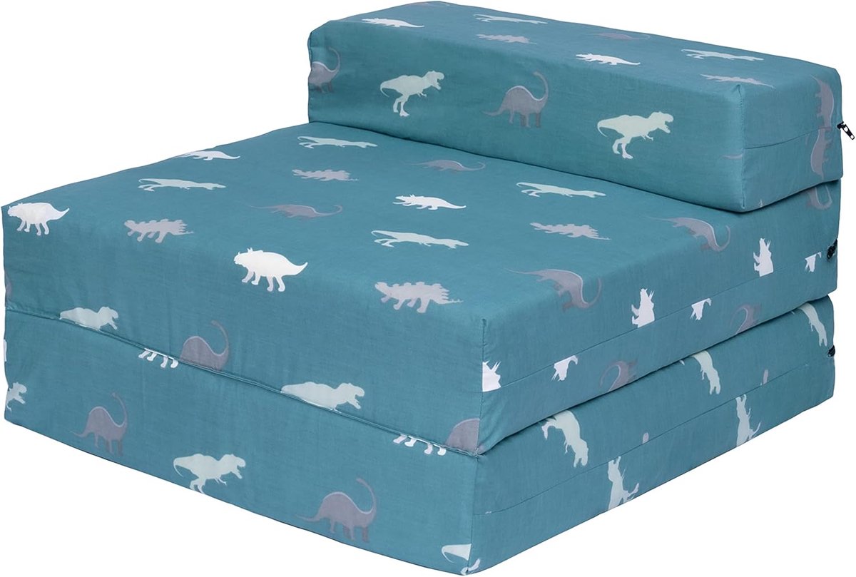 Steady Bed Kids Opvouwbare Slaapbank | Enkele Opklapbare Logeerstoel voor Kinderen | Woonkamer, Speelkamer, Bedroom Comfortabel Peuter Meubilair | Duurzaam (Rex)