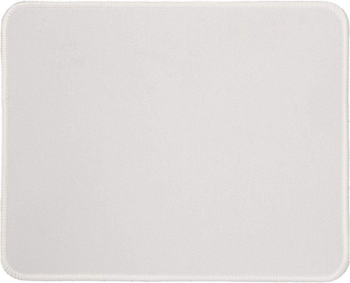 Muismat 260x210mm - gestikte rand - antislip rubber basis - waterdicht voor kantoor en thuis - SnelShoppen